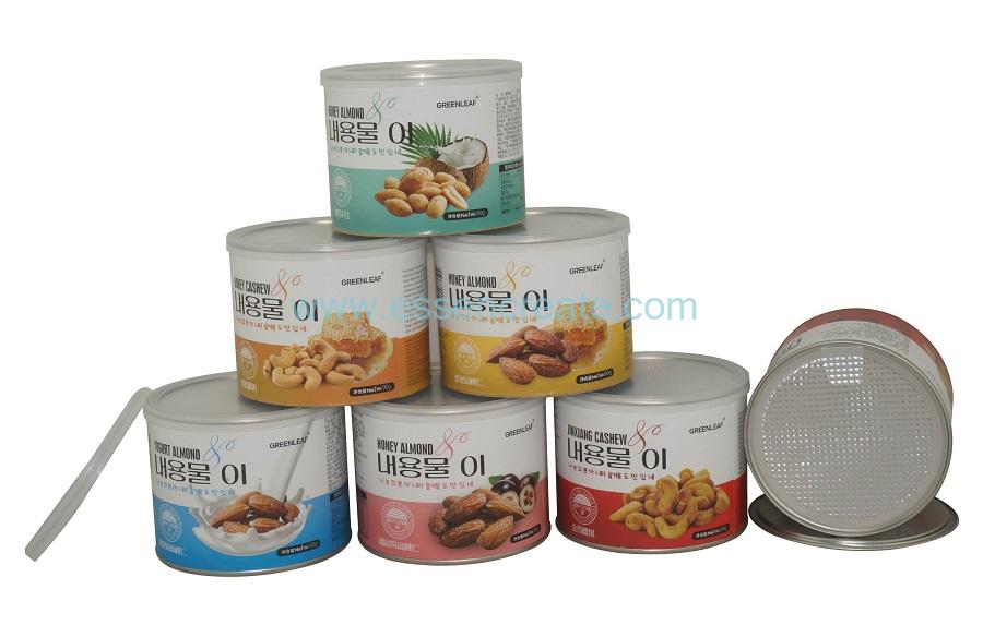 Paper Cans Nuts Packing Cardboard Kraft Tube Containers 
