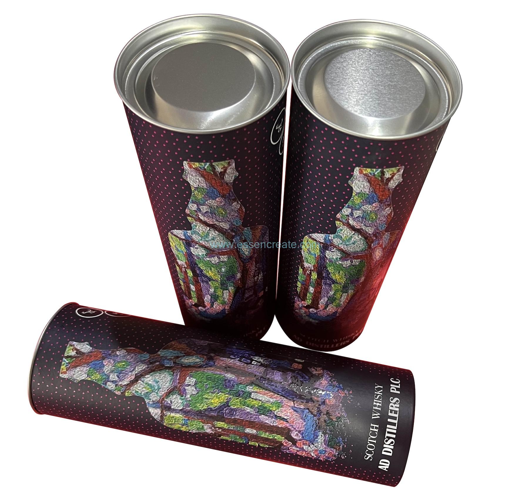 Papierowa tuba do pakowania whisky