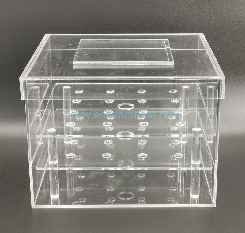 Two Tiers 16 Holes Acrylic Flower Box Two Tiers 16 Holes Acrylic Flower Box