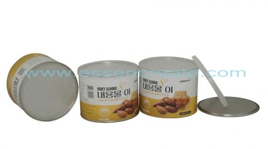 Nuts Packing Cardboard Kraft Tube Containers